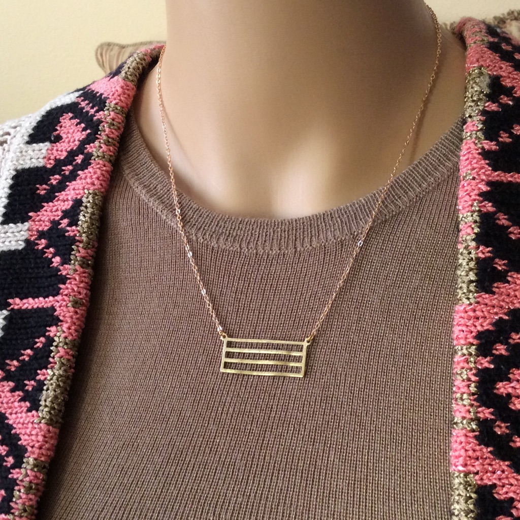 New Handcrafted 18k Gold Plated Necklace